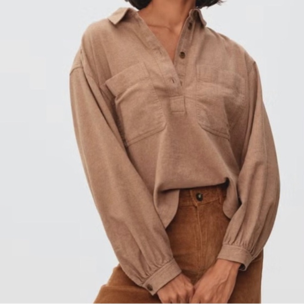 Everlane Cotton Flannel Popover Shirt